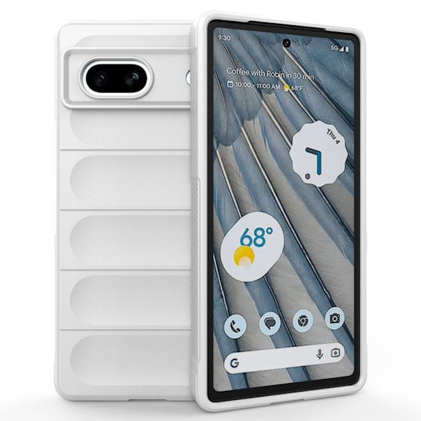 SKALO Google Pixel 7a Rugged Bumpers TPU-suojakuori White