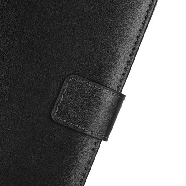 SKALO Huawei P20 Flip Cover m. Pung i Ægte Læder - Vælg farve Black