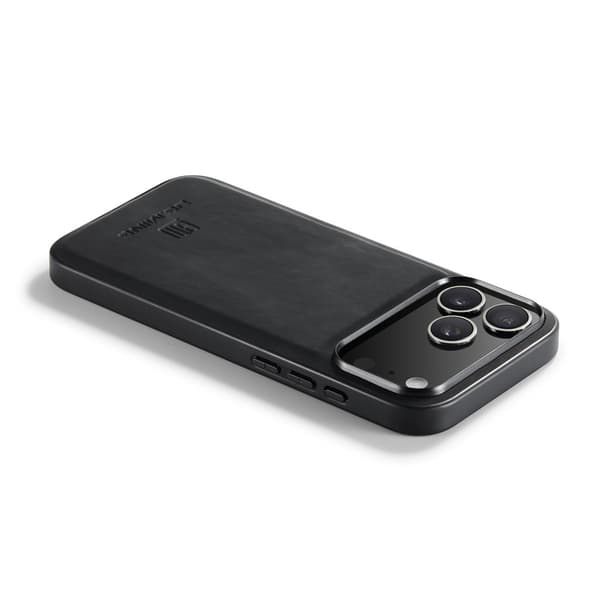DG MING Premium PU-læder Hybrid Cover til iPhone 18 Pro Max - Sort Black