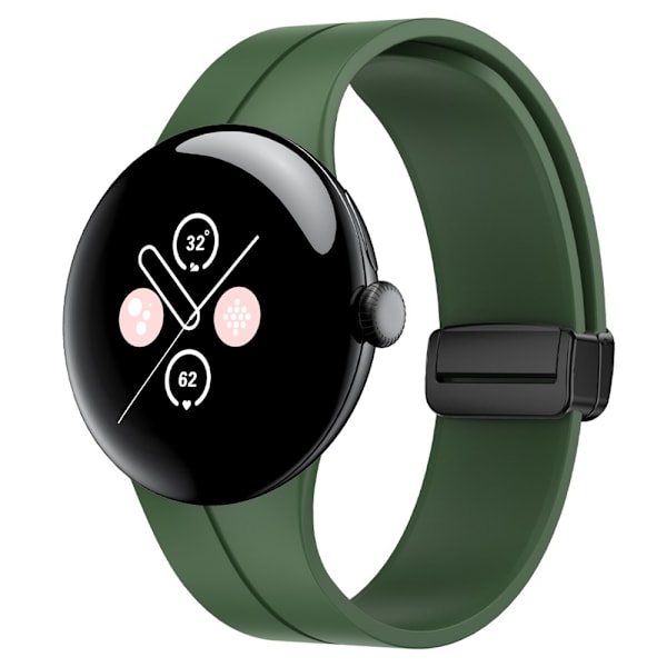 SKALO Silikonarmband metallspänne Google Pixel Watch / Pixel Watch 2 - Fler färger Grön