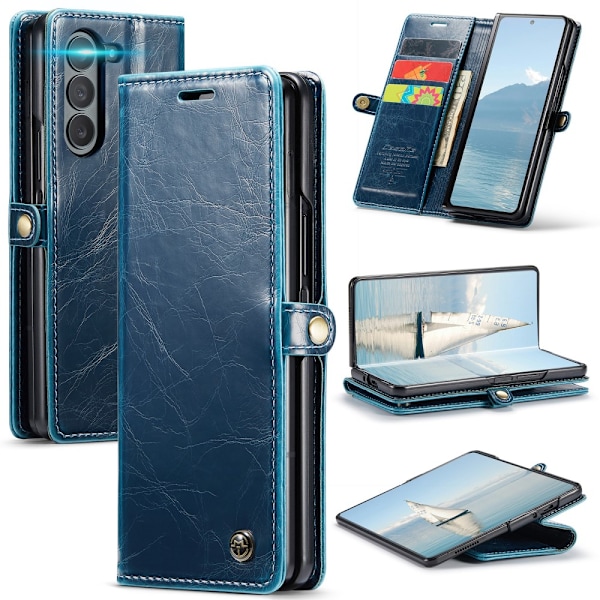 CaseMe Samsung Z Fold6 Lompakkokotelo - Sininen Blue