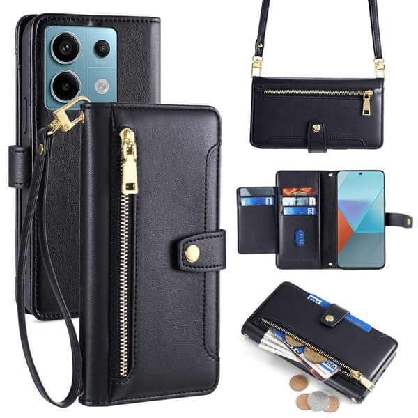 SKALO Xiaomi Redmi Note 13 Pro 5G Evelope Clutch 8-RUM - Sort Black