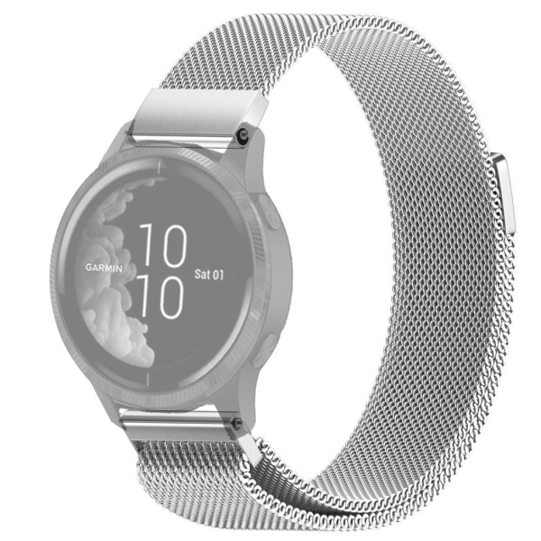 SKALO Milanese Loop til Garmin Venu 2 Plus - Vælg farve Silver