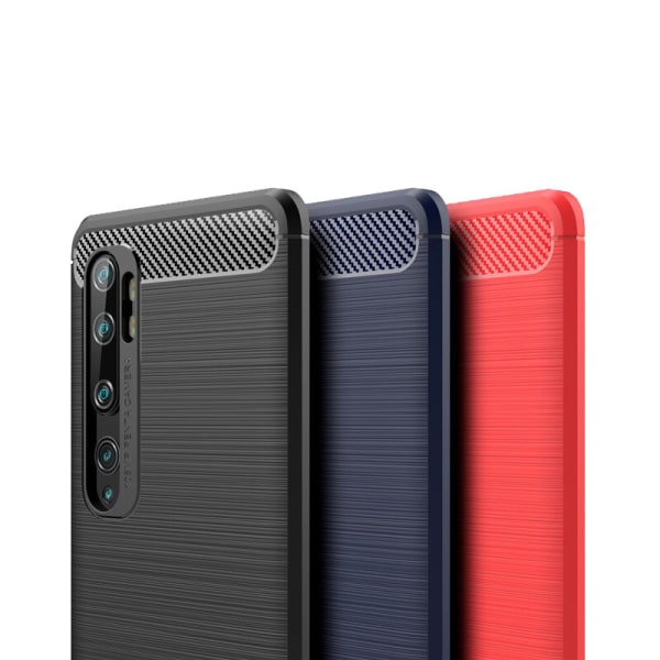 Iskunkestävä Armor Carbon TPU-suojus Xiaomi Mi Note 10 / Note 10 Pro Red
