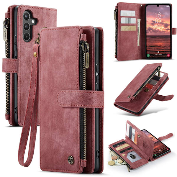 CaseMe Samsung A34 5G CaseMe Big Wallet Plånboksfodral - Röd Röd