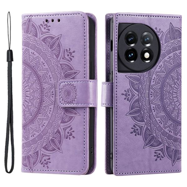SKALO OnePlus 13R Mandala Lompakkokotelo - Violetti Purple