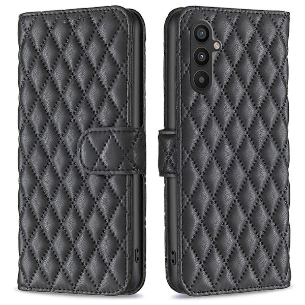 SKALO Samsung A34 5G BINFEN COLOR Quiltat Plånbok - Svart Svart