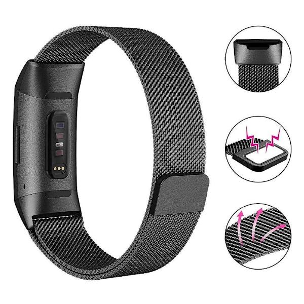 SKALO Milanese Loop til Fitbit Charge 3/4 - Vælg farve Pink gold