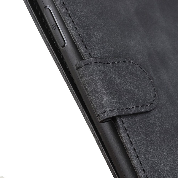 SKALO Sony Xperia 5 V KHAZNEH Lompakkokotelo PU-nahasta - Musta Black