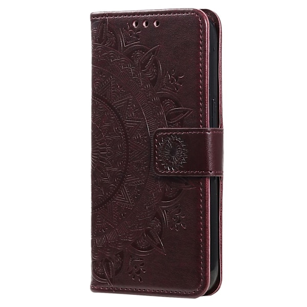 SKALO Samsung S25 Edge Mandala Flip Cover - Brun Brown