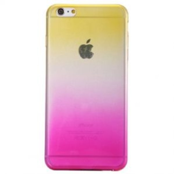 Gradient färgade Silikon TPU-Skal till iPhone 6/6S - Olika färger MultiColor Gul/Rosa