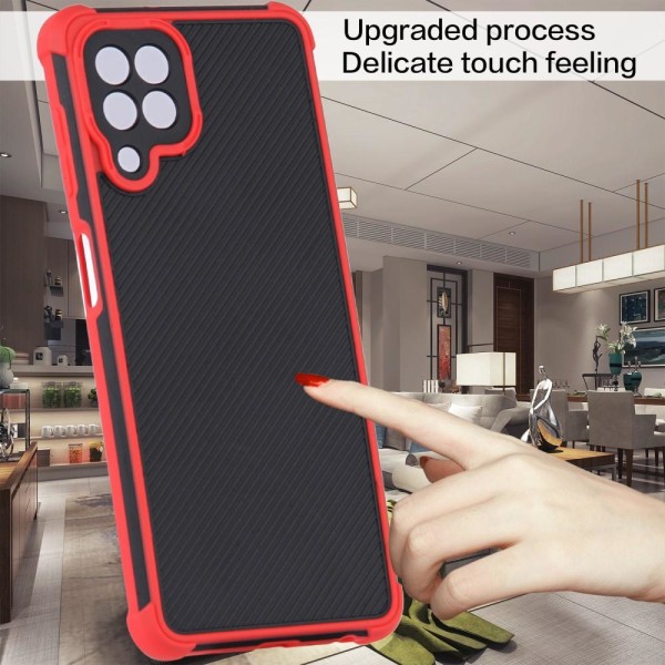 SKALO Samsung A22 4G Armor Hybrid Bumper Cover - Rød Red