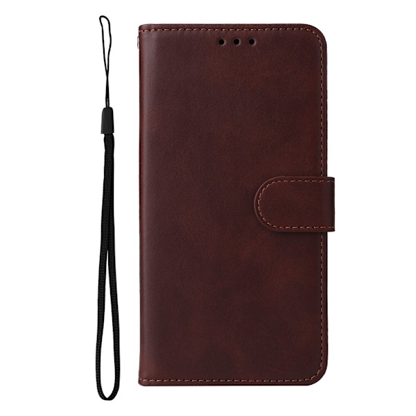 SKALO Motorola Edge 60 PU-læder Flip Cover - Vælg farve Brown