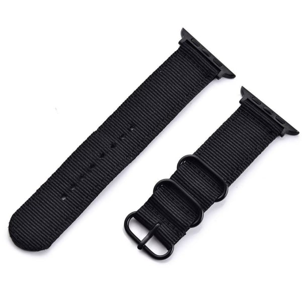 SKALO Nato-armbånd Nylon Apple Watch Series 1-3 42mm - Vælg farve Black