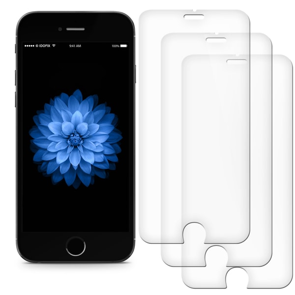 3-PACK SKALO Härdat glas iPhone 6/6S skärmskydd Transparent