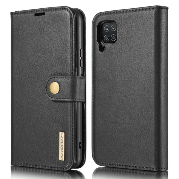 DG MING Samsung A22 4G 2-in-1 magneettinen lompakkokotelo - musta Black