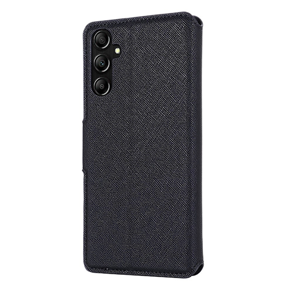 SKALO Samsung A25 5G MUXMA Saffiano PU-læder Pungetui - Sort Black