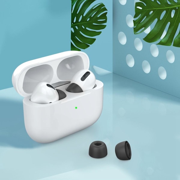 AHASTYLE AirPods Pro 1/2 Öronkuddar i Silikon Svart - Large Svart