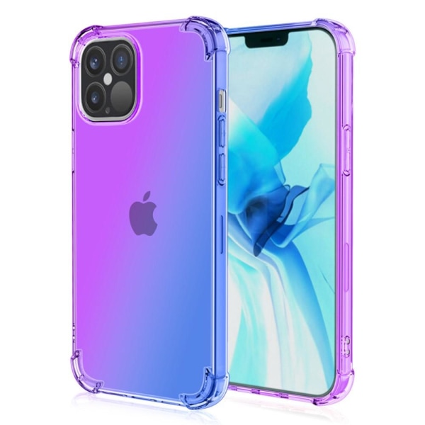 SKALO iPhone 15 Gradient Ekstra stærk TPU-cover - Lilla/Blå Multicolor