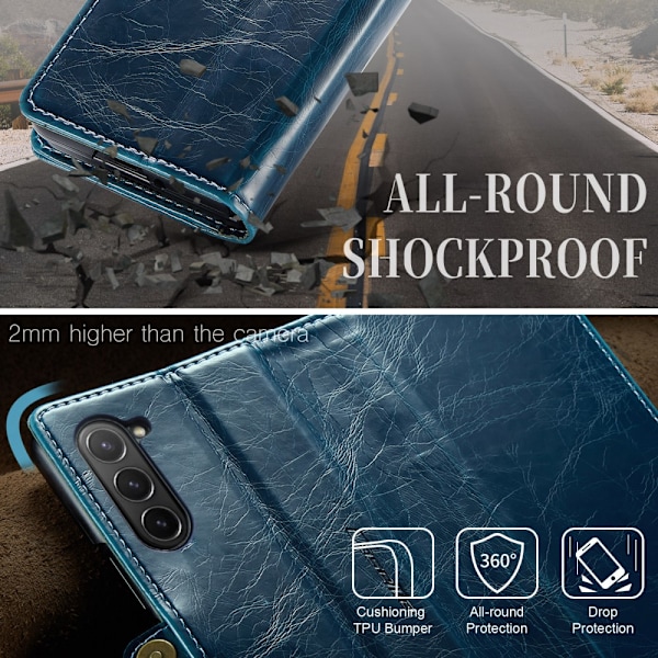 CaseMe Samsung Z Fold6 Plånboksfodral - Blå Blå