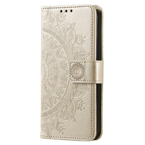 SKALO Sony Xperia 10 V Mandala Flip Cover - Guld Gold