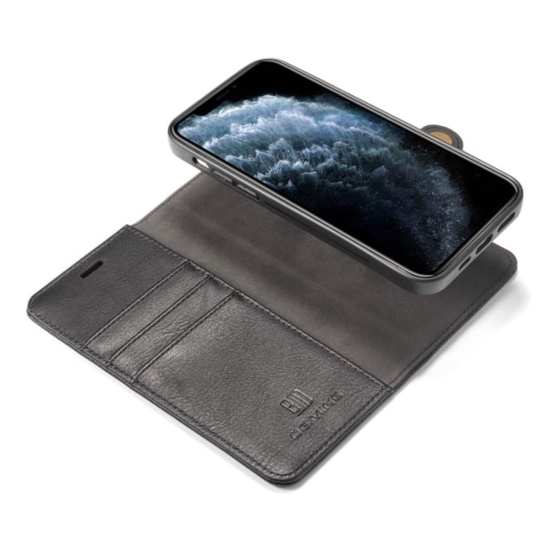 DG MING iPhone 13 Mini 2-i-1 magnetisk pung etui - Sort Black