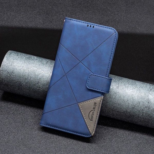 Motorola Moto G14 BINFEN COLOR Kohokuvioitu Lompakkokotelo - Sininen Blue