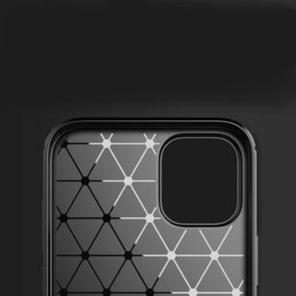 SKALO iPhone 12 Mini Armor Carbon Stødsikker TPU-cover - Vælg fa Black