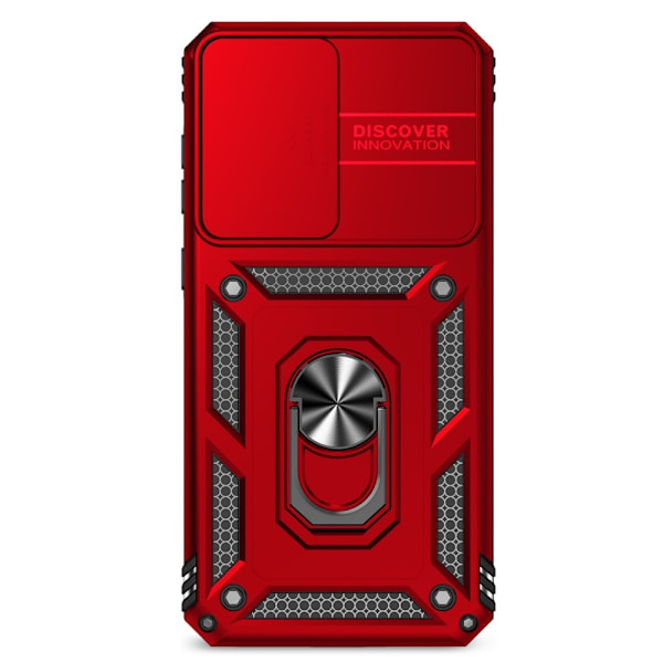SKALO Samsung A36 5G Armor Metallirengas Kameraliukusuoja Suojakuori - Punainen Red