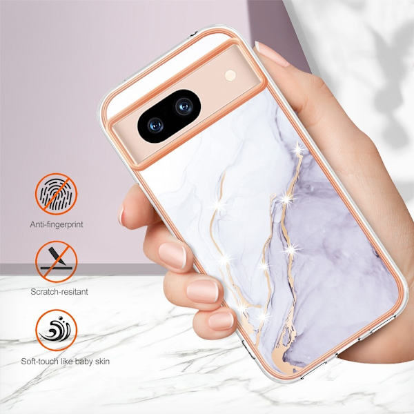 SKALO Google Pixel 8a Marmor TPU-cover - #2 Multicolor
