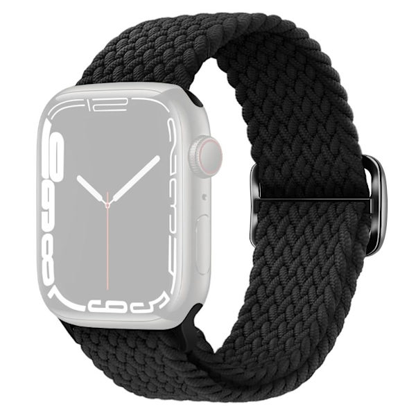 SKALO Flettet Rem Apple Watch Series 7-9 45mm - Vælg farve Black