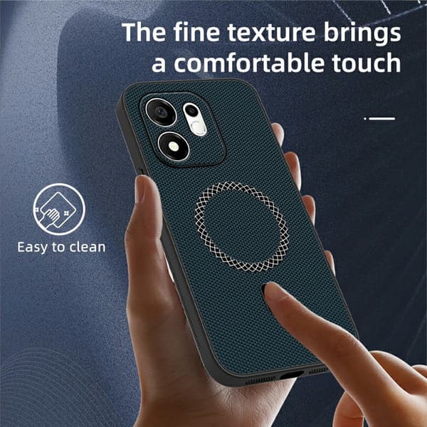 SKALO Triangle Texture PU-Læder Cover til Honor 600 Smart - Sort Black