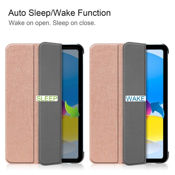 SKALO iPad 11" (2025) Trifold Kotelo - Ruusukulta Pink gold