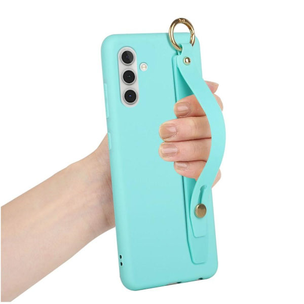 SKALO Samsung A04s 4G Håndrem TPU-cover - Turkis Turquoise