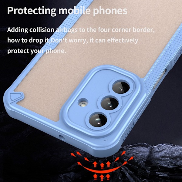 SKALO Samsung A26 5G Armor Hybrid Frosted Skal - Blå Blå
