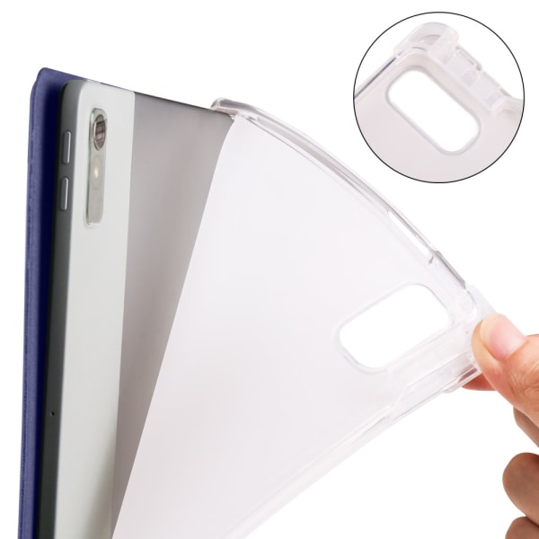 SKALO Lenovo Tab P11 Gen 2 Trifold Etui med gennemsigtig bagside - Mørkeblå Dark blue