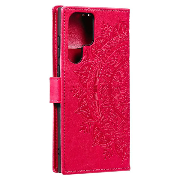 SKALO Samsung S22 Ultra Mandala Plånboksfodral - Röd Red