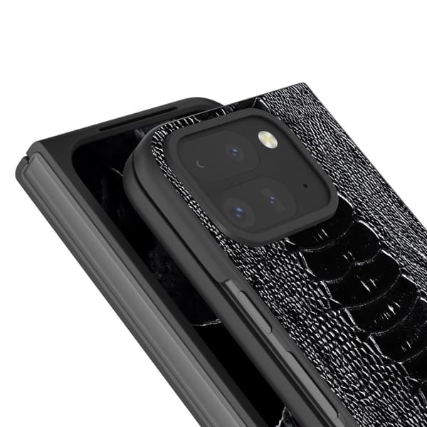 ABEEL Google Pixel 9 Pro Fold Crocodile Cover - Sort Black