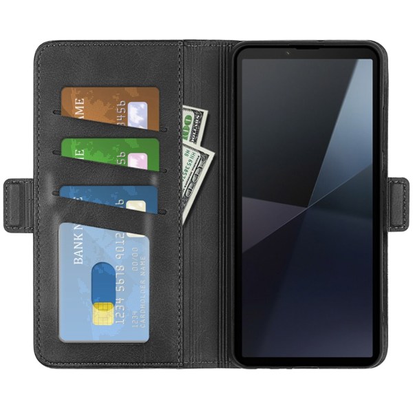 SKALO Sony Xperia 10 VI Premium Cut Flip Cover - Sort Black