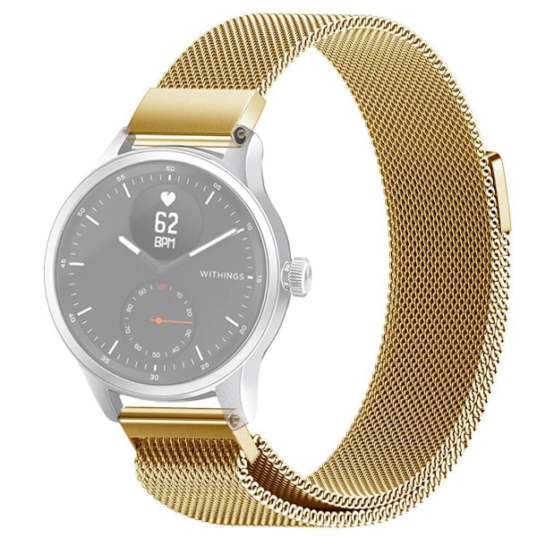 SKALO Milanese Loop till Withings ScanWatch 42mm - Fler färger Guld