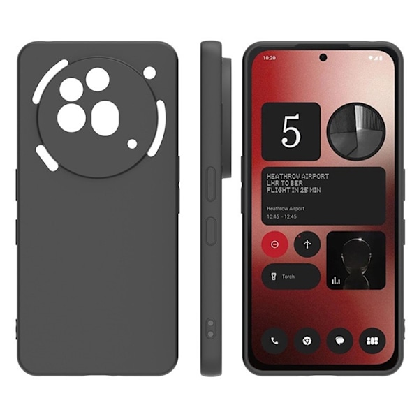 SKALO Nothing Phone (3a) Pro 5G Mattamusta Ultraohut TPU Suojakuori - Musta Black