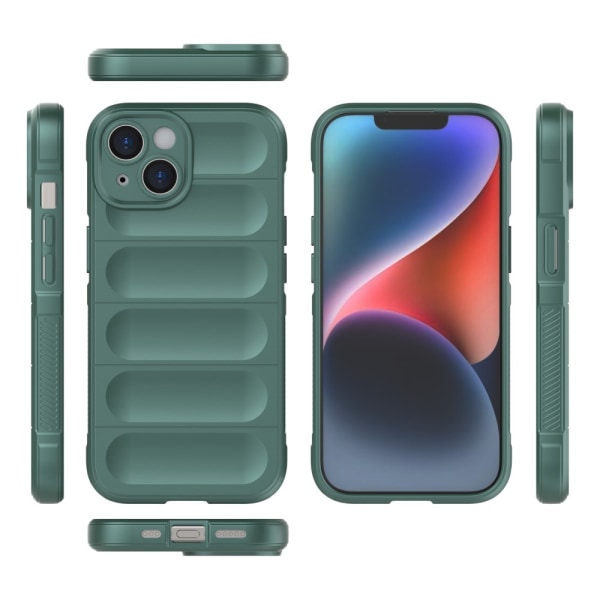 SKALO iPhone 15 Plus Rugged Bumpers TPU-suojakuori Green