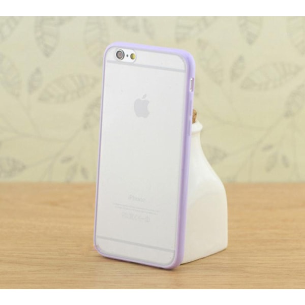 Transparent skal med färgad ram iPhone 6/6S Cerise