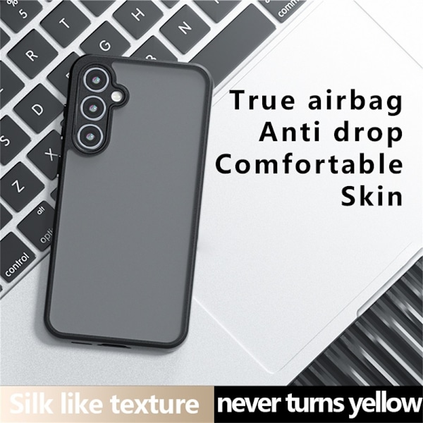 SKALO Samsung S25+ Skin-touch Hybrid Skal - Svart Svart