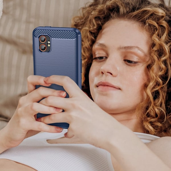SKALO Samsung XCover7 Pro Armor Carbon Suojakuori - Valitse väri Blue