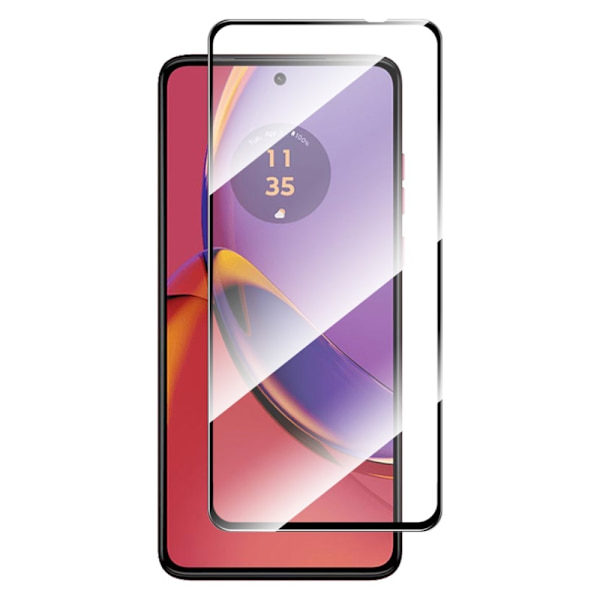 SKALO Motorola Moto G84 5G Heltäckande Skärmskydd Härdat Glas - Svart Svart