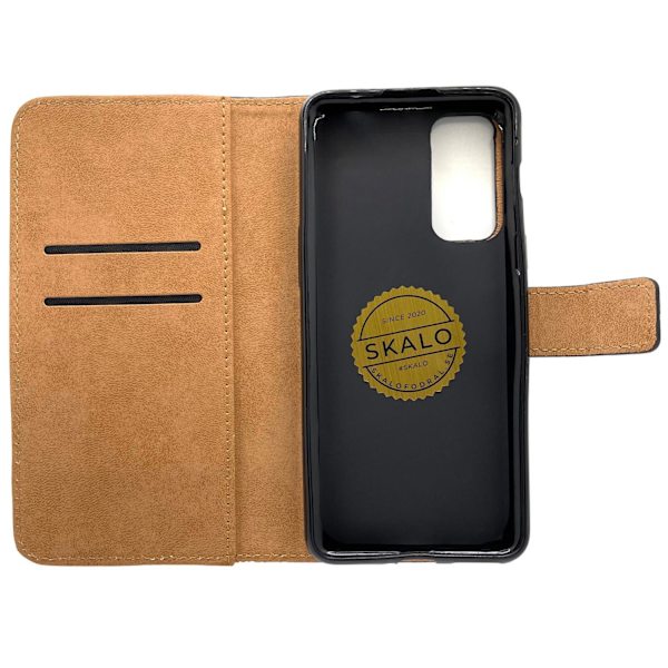 SKALO OnePlus Nord 2 Flip Cover m. Pung i Ægte Læder - Vælg farve Brown
