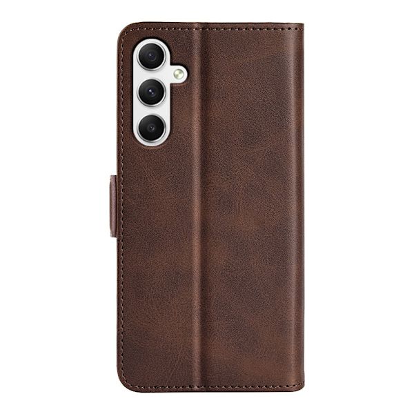SKALO Samsung A35 5G Premium Plånboksfodral - Brun Brun