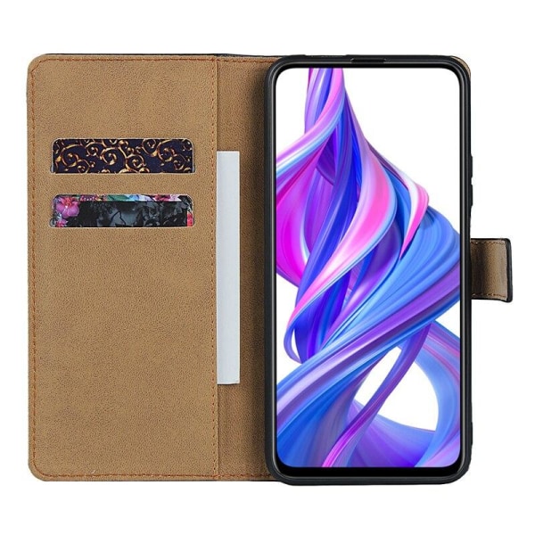 Plånboksfodral Äkta Skinn Huawei Honor View 20 Black