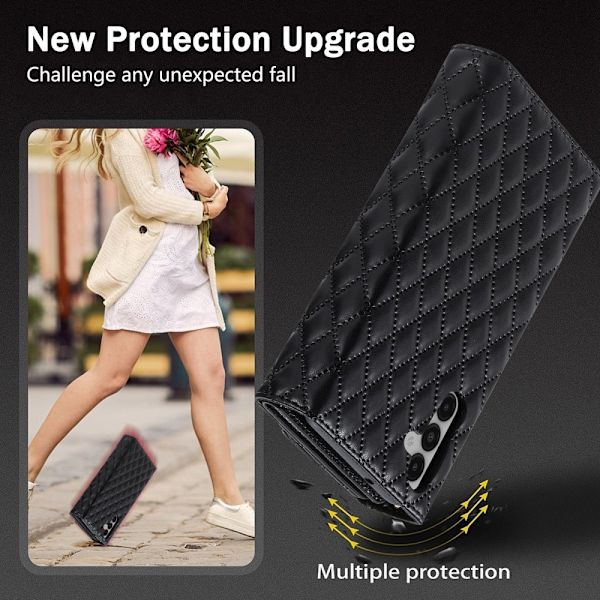 SKALO Samsung A55 5G Evelope Clutch 8-Fack - Svart Svart
